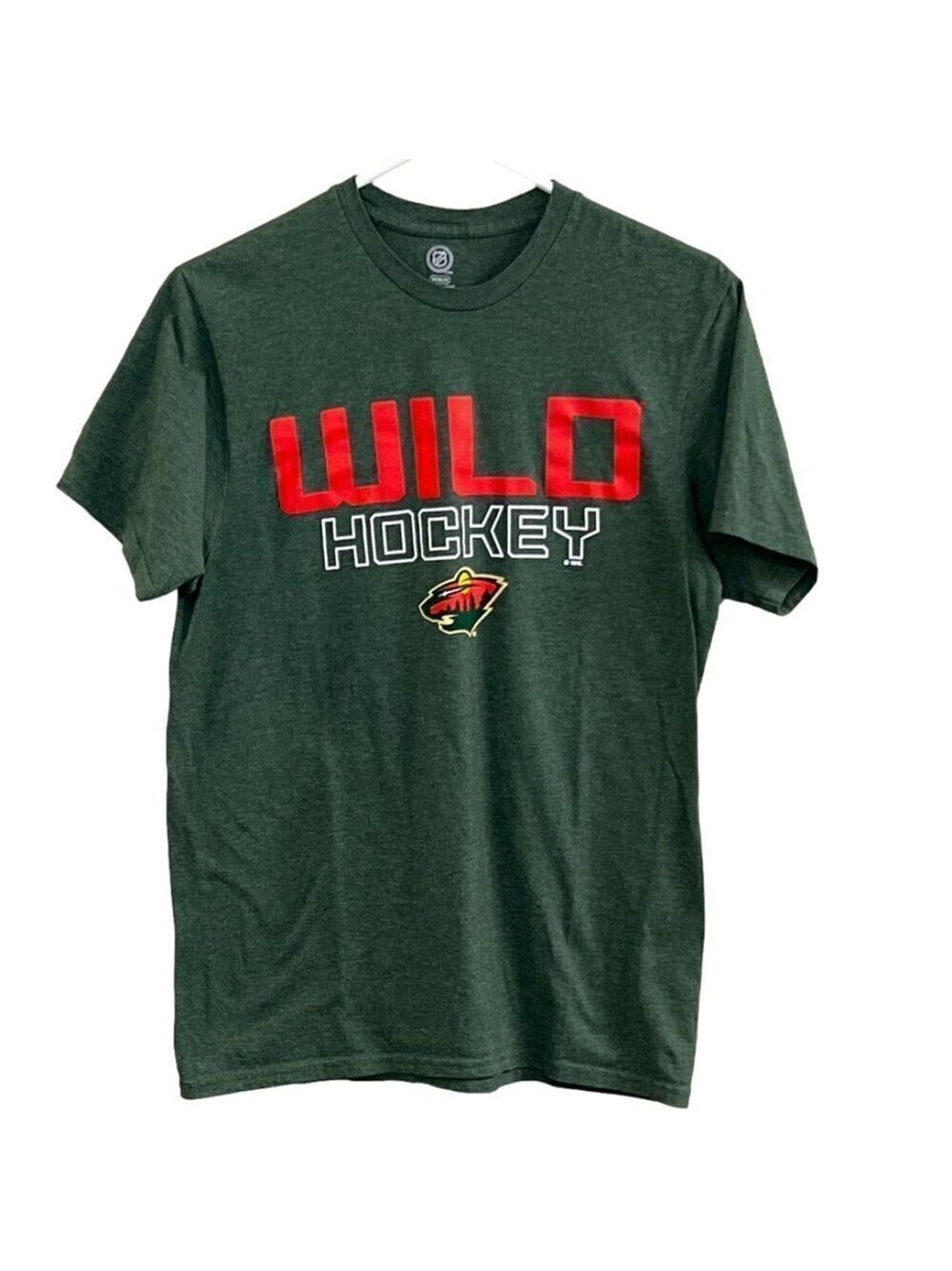 Men's NHL Minnesota Wild Hockey Short Sleeve T Shirt.  Size Medium